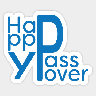 Blue Happy Passover Greeting Sticker